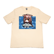 Load image into Gallery viewer, &quot;Floating&quot; Cut and Sew Wide-body Tee Beige