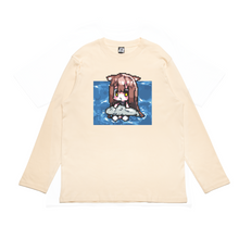 Load image into Gallery viewer, &quot;Floating&quot; Cut and Sew Wide-body Long Sleeved Tee Beige