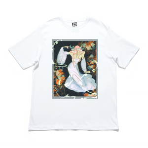 "Floral Field" Cut and Sew Wide-body Tee White