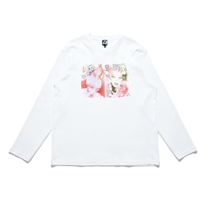 "Angel Wings" Cut and Sew Wide-body Long Sleeved Tee White