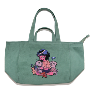 "Paw Pals" Tote Carrier Bag Cream/Green