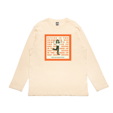 Load image into Gallery viewer, &quot;2&quot; Cut and Sew Wide-body Long Sleeved Tee White/Beige