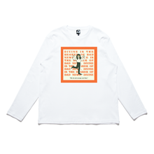 Load image into Gallery viewer, &quot;2&quot; Cut and Sew Wide-body Long Sleeved Tee White/Beige