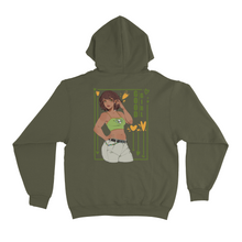 Load image into Gallery viewer, &quot;Good Girl&quot; Fleece Hoodie Khaki