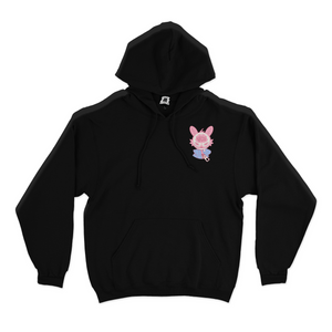 "Nasty" Fleece Hoodie Light Pink / Black