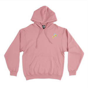 "SOUR" Fleece Hoodie Light Pink