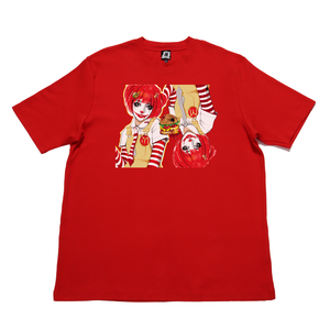 "Mc Donalds" Cut and Sew Wide-body Tee Beige/ Red