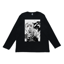 Load image into Gallery viewer, &quot;LMISA&quot; Cut and Sew Wide-body Long Sleeved Tee White/Black