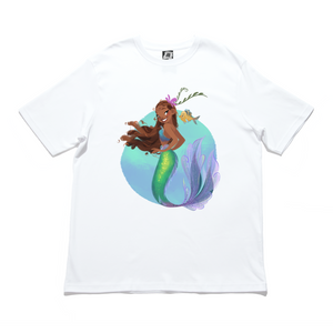 "Ariel" Cut and Sew Wide-body Tee White