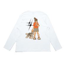 Load image into Gallery viewer, &quot;Everbody Loves Pizza&quot; Cut and Sew Wide-body Long Sleeved Tee White/Beige