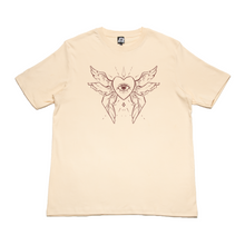 Load image into Gallery viewer, &quot;Eye See All&quot; Cut and Sew Wide-body Tee White/Beige