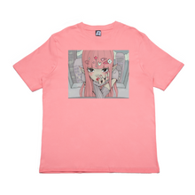 Load image into Gallery viewer, &quot;Pink Fantasy&quot; Cut and Sew Wide-body Tee Beige/Salmon Pink