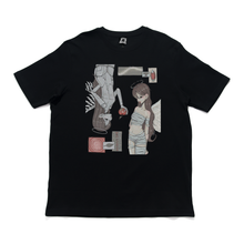 Load image into Gallery viewer, &quot;Error in Eden&quot; Cut and Sew Wide-body Tee Black/Beige/Red