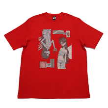 Load image into Gallery viewer, &quot;Error in Eden&quot; Cut and Sew Wide-body Tee Black/Beige/Red