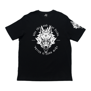 "Bite The Hand That Feeds" Cut and Sew Wide-body Tee Black