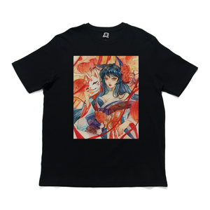 "Onihime" Cut and Sew Wide-body Tee Black