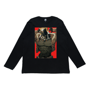 "Natto" Cut and Sew Wide-body Long Sleeved Tee Black