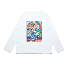 Load image into Gallery viewer, &quot;Cowabunga&quot; Cut and Sew Wide-body Long Sleeved Tee White