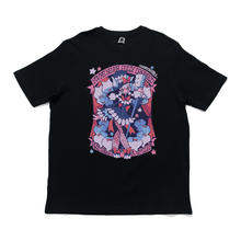 Load image into Gallery viewer, &quot;Smile&quot; Cut and Sew Wide-body Tee Black/Pink