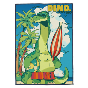 "Dino Beach Day" Rug