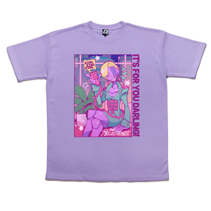 "Ring Ring" Taper-Fit Heavy Cotton Tee Violet