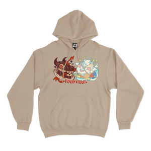 "Devil Angel Cake" Basic Hoodie Beige/Light Pink/Salmon Pink/White