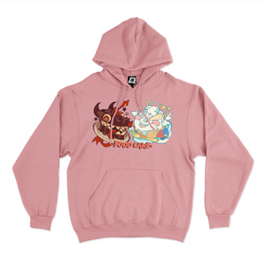 "Devil Angel Cake" Basic Hoodie Beige/Light Pink/Salmon Pink/White