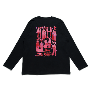 "Love In The City" Cut and Sew Wide-body Long Sleeved Tee Black