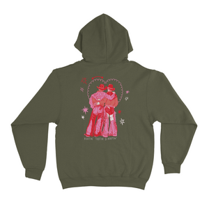 "Cowboys Make Better Lovers"  Fleece Hoodie Khaki