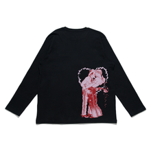 Load image into Gallery viewer, &quot;Valentine&quot; Cut and Sew Wide-body Long Sleeved Tee Black