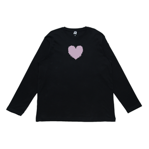 "Valentine" Cut and Sew Wide-body Long Sleeved Tee Black