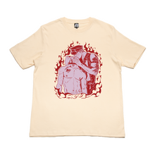 Load image into Gallery viewer, &quot;Valentine&quot; Cut and Sew Wide-body Tee Beige / Black