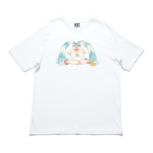 "The waterworks " Cut and Sew Wide-body Tee White