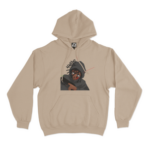 "Me Vs Me" Fleece Hoodie Beige