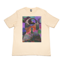 Load image into Gallery viewer, &quot;Two Magicians&quot; Cut and Sew Wide-body Tee Beige/Salmon Pink