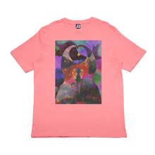 Load image into Gallery viewer, &quot;Two Magicians&quot; Cut and Sew Wide-body Tee Beige/Salmon Pink