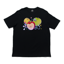 Load image into Gallery viewer, &quot;Apple&quot; Cut and Sew Wide-body Tee Black /Pink