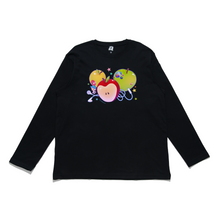 Load image into Gallery viewer, &quot;Apple&quot; Cut and Sew Wide-body Long Sleeved Tee Black/ Pink