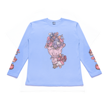 Load image into Gallery viewer, &quot;Valentines Bouquet&quot; Cut and Sew Wide-body Long Sleeved Tee White/Beige/Salmon Pink/Sky Blue