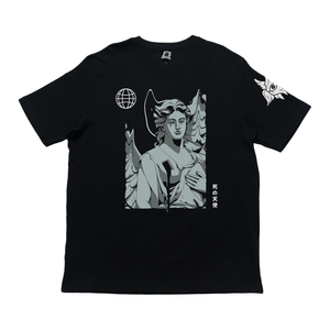 "Angel" Cut and Sew Wide-body Tee White/Black