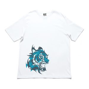 "TRIBAL" Cut and Sew Wide-body Tee White