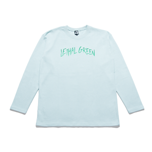 "Lethal Green" Taper-Fit Heavy Cotton Long Sleeve Tee Mint