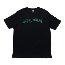 Load image into Gallery viewer, &quot;Lethal Green&quot; Cut and Sew Wide-body Tee Black