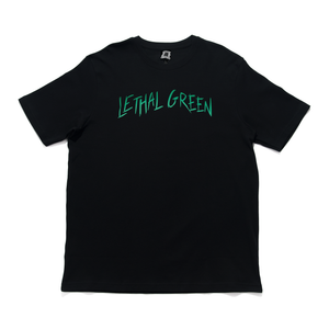 "Lethal Green" Cut and Sew Wide-body Tee Black