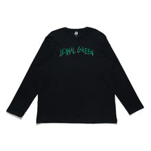 Load image into Gallery viewer, &quot;Lethal Green&quot; Cut and Sew Wide-body Long Sleeved Tee Black