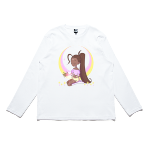 "Finding the Light" Cut and Sew Wide-body Long Sleeved Tee White