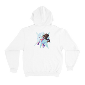 “the space guardian" Basic Hoodie Light White