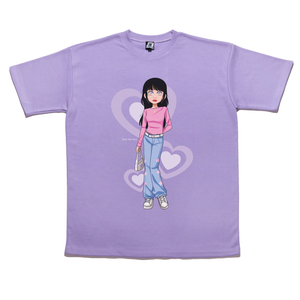 "Nari" Taper-Fit Heavy Cotton Tee Violet