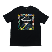 Load image into Gallery viewer, &quot;Introduction&quot; Cut and Sew Wide-body Tee Black / Beige