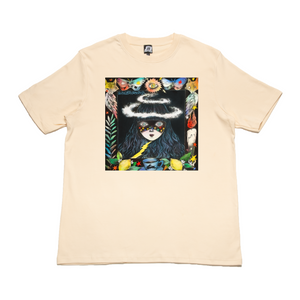 "Introduction" Cut and Sew Wide-body Tee Black / Beige
